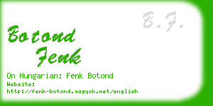 botond fenk business card